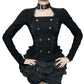 Dark Cross Alt-Goth Form-Fitting Bandage Jacket with Buckle Collar