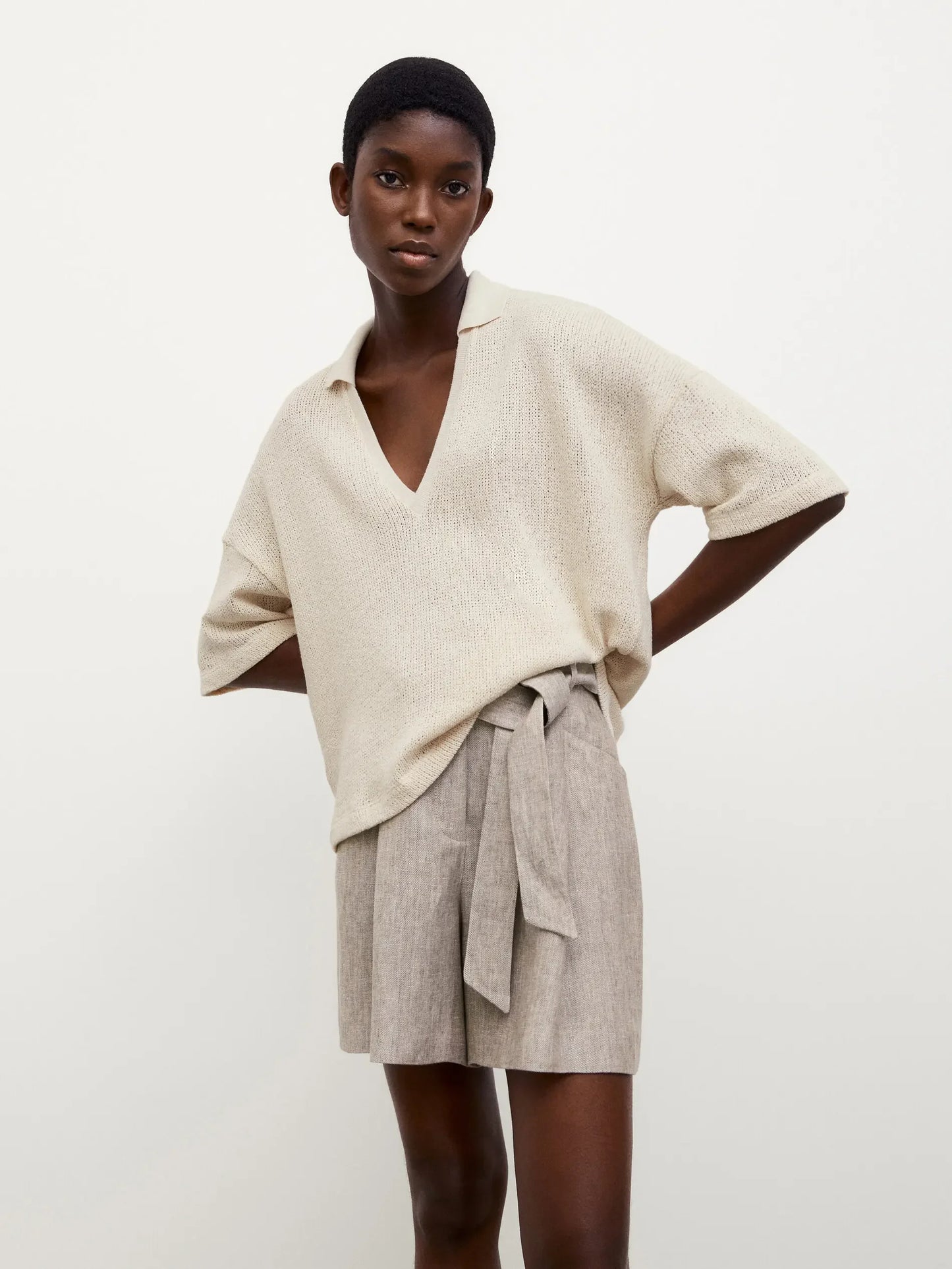 Women's Soft Knitted Polo Shirt, Catwalk Collection