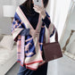Extra-Large Cashmere Scarf, Equestrian-Print Blanket Wrap, Pashmina