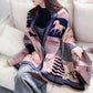 Extra-Large Cashmere Scarf, Equestrian-Print Blanket Wrap, Pashmina