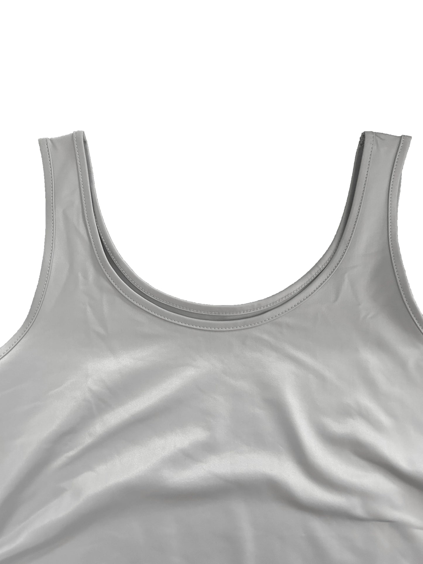 Vireous Women's Faux Shiny Leather Tank Top, Multi Colours