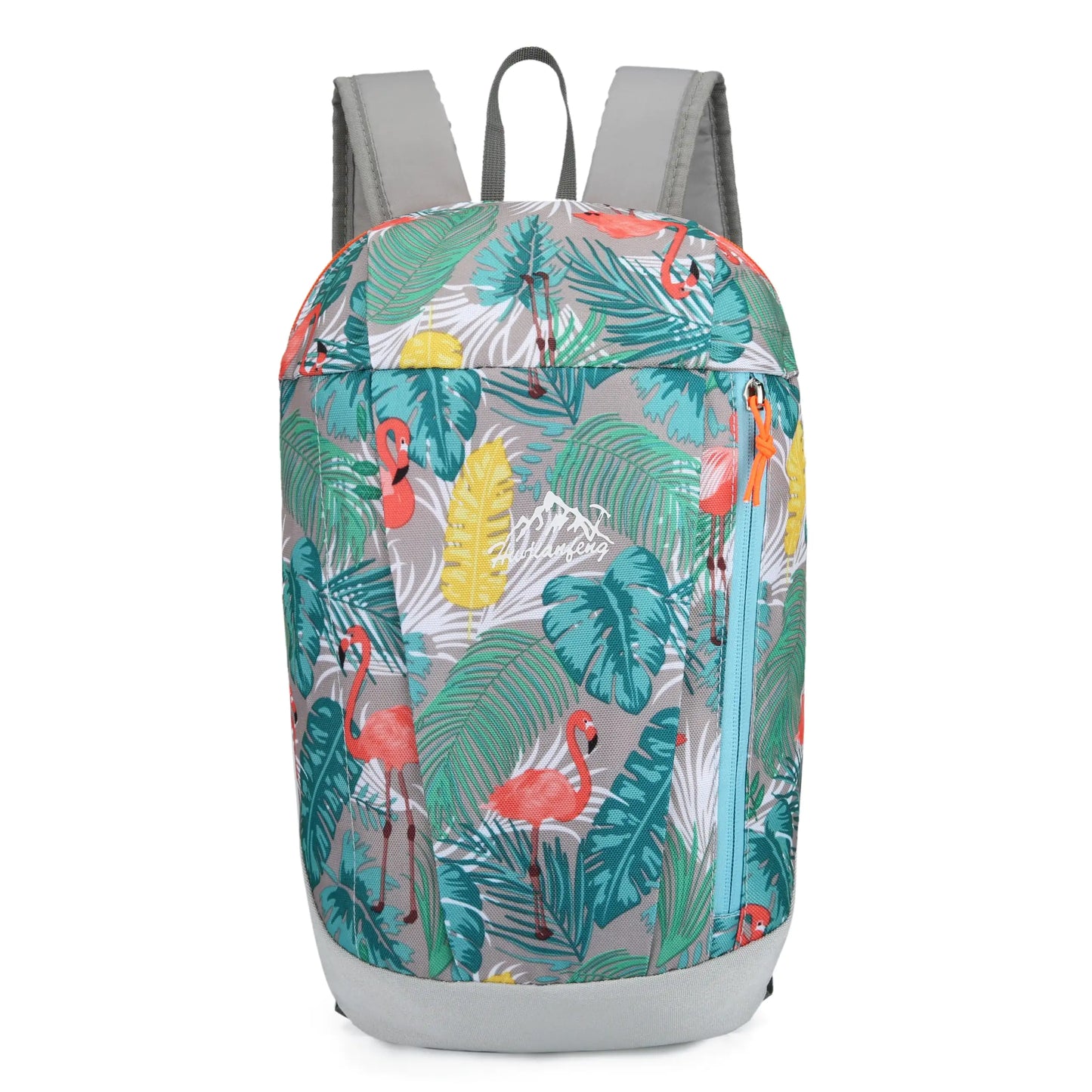 Waterproof Flamingo-Print Hiking Backpack