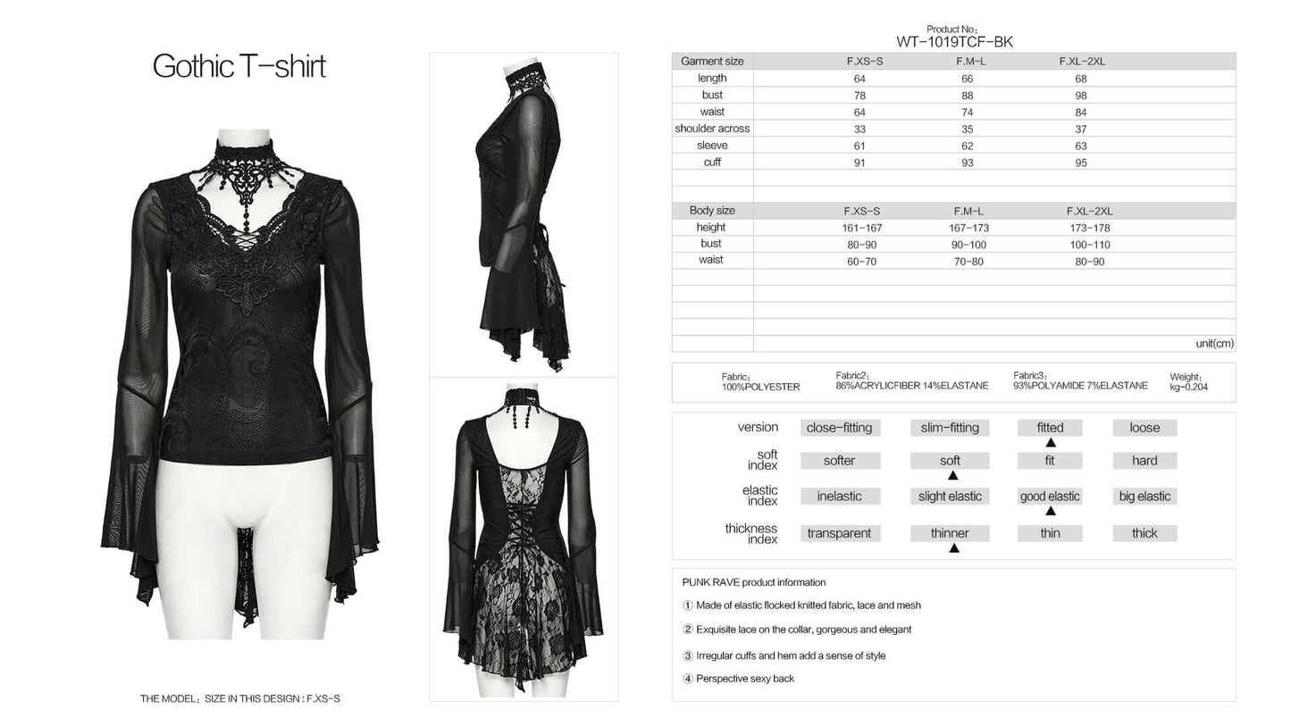 Punk Rave Bexley Lace-Collar Shirt