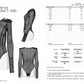 Punk Rave Cyberpunk Armor Mesh Bodysuit