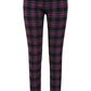 Banned Apparel Forever Yours Low-Rise Skinny Tartan Trousers in Purple
