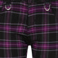 Banned Apparel Forever Yours Low-Rise Skinny Tartan Trousers in Purple
