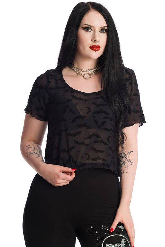 Banned Prayers Bat Pattern Women's Top