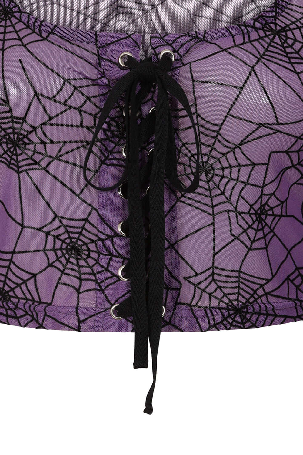 Banned Apparel Seraphina Mesh Top in Purple