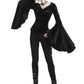Dark In Love Violet Black Velvet Top with Dramatic Bell Sleeves