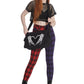 Banned Tartan Baily Women's Trousers in Black and Red