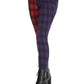 Banned Tartan Baily Women's Trousers in Black and Red