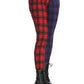 Banned Tartan Baily Women's Trousers in Black and Red