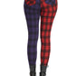 Banned Tartan Baily Women's Trousers in Black and Red