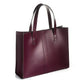 Handmade Leather Shopper in Marsala Red
