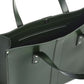 Handmade Leather Shopper in Ivy Green