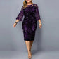 Vireous Elegant Sequin Long Flowing Sleeve Party Dress
