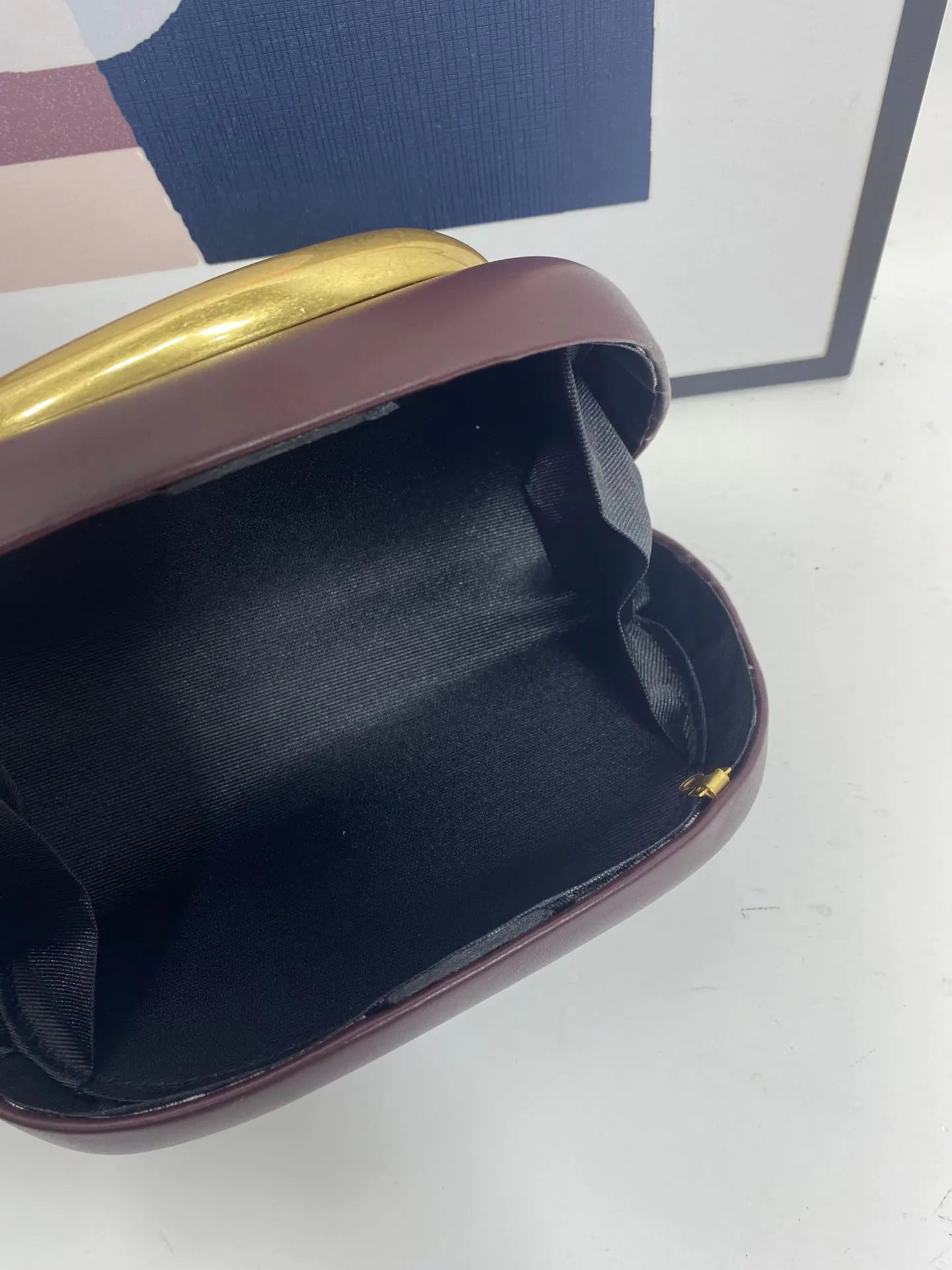 Vireous Avant Garde Clutch Bag with Metal Decor