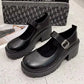 Vintage Japanese-Style Women's Black Shoes