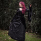Dark In Love Violet Black Velvet Top with Dramatic Bell Sleeves