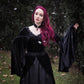 Dark In Love Violet Black Velvet Top with Dramatic Bell Sleeves