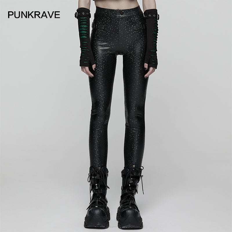 Punk Rave Ravenna Leggings in Black Prism Finish