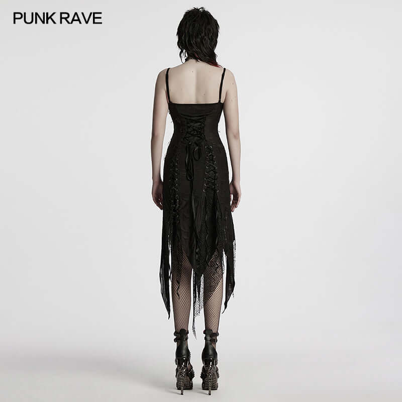 Punk Rave Honey Irregular Split Dress
