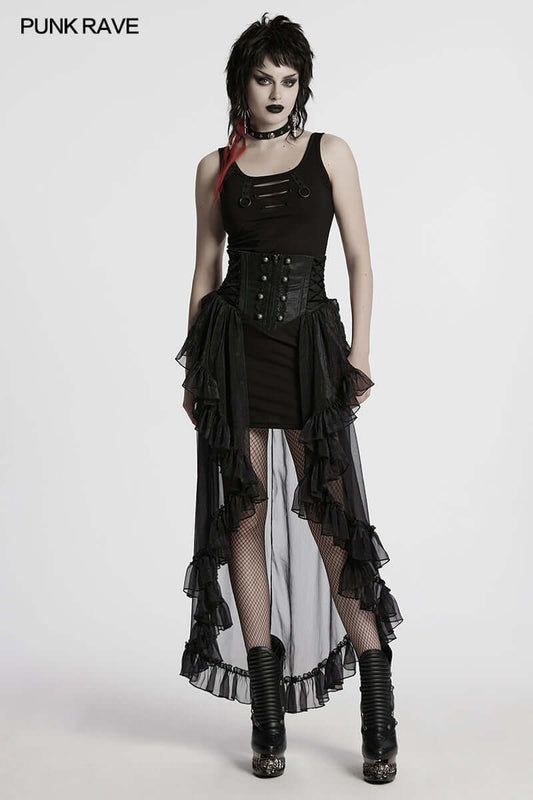Punk Rave Dila Romantic Chiffon Skirt