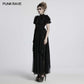 Punk Rave Nova Gothic Elegant Gown in Black