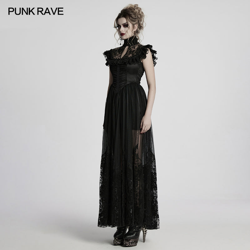 Punk Rave Seraphina Goth Flying-Sleeve Dress