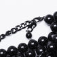 Punk Rave Aphrodite Black Beaded Necklace, Gothic-Style Fashion Accessory