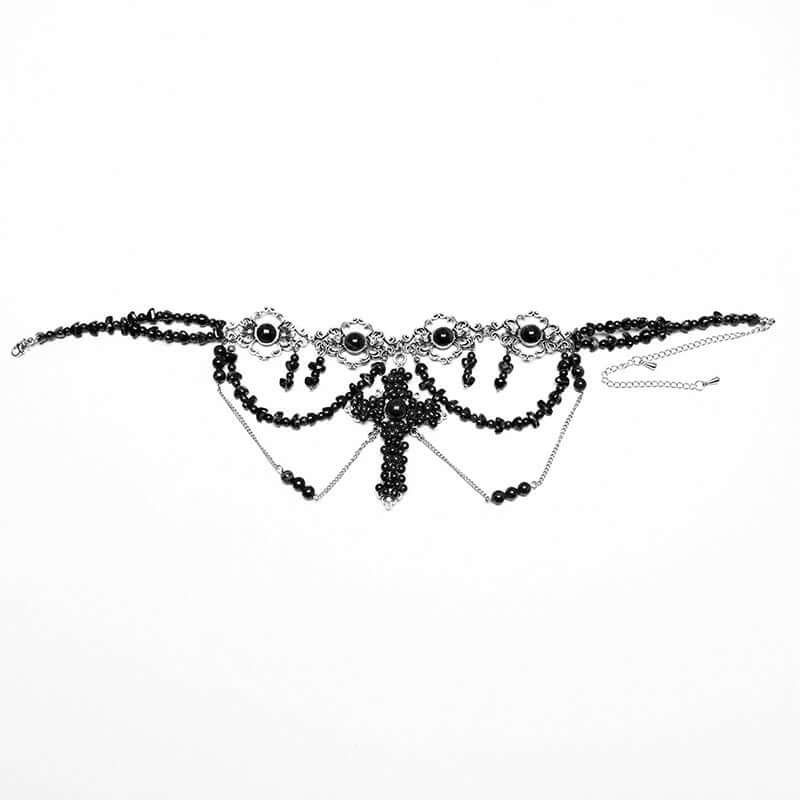 Punk Rave Steampunk Cross Necklace