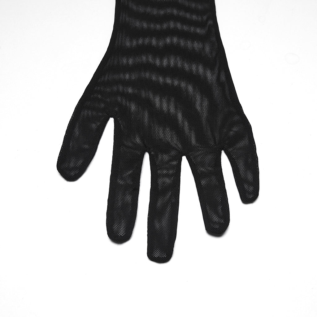 Punk Rave Fluffy Goth Long-Claw Gloves