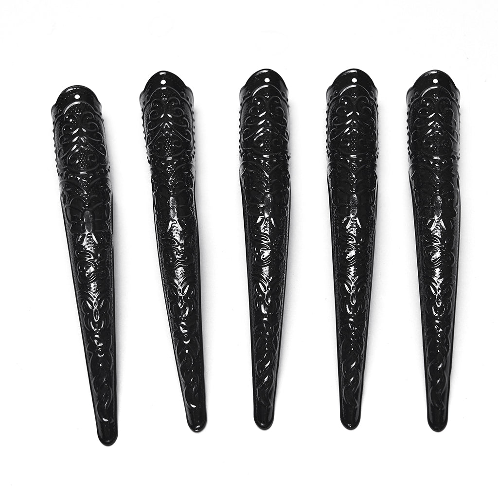 Punk Rave Fluffy Goth Long-Claw Gloves