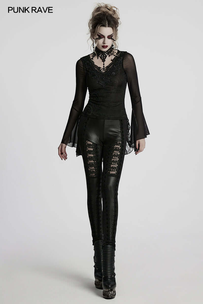 Punk Rave Bexley Lace-Collar Shirt