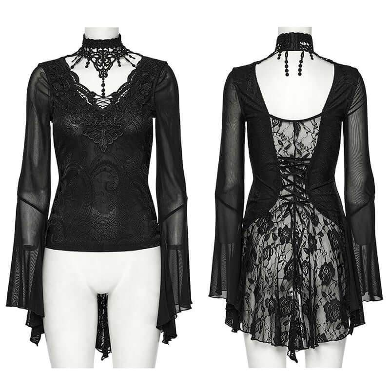 Punk Rave Bexley Lace-Collar Shirt