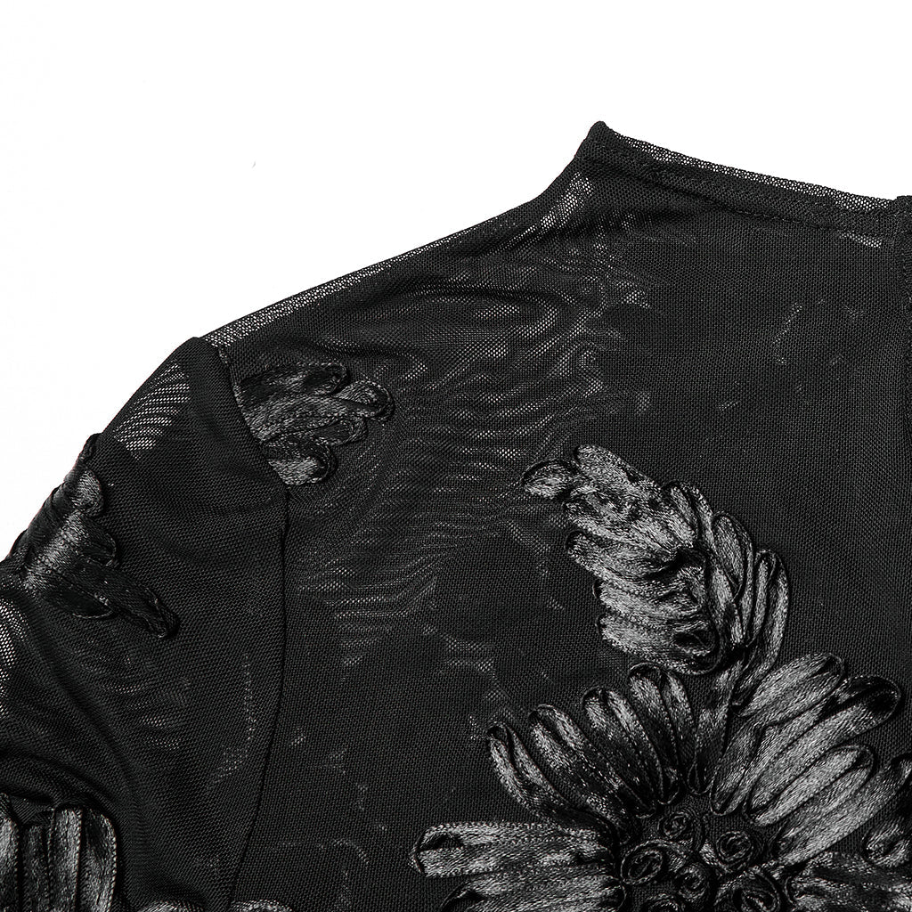 Punk Rave Goth Lace Mesh Undershirt