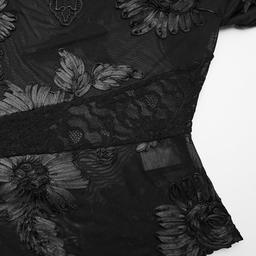 Punk Rave Goth Lace Mesh Undershirt