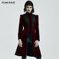 Punk Rave Nerezza Goth Mid-Length Embroidered Velvet Coat