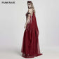 Punk Rave Dark Night Women's Vampire Cloak in Red