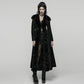 Punk Rave Goth Gorgeous Plush Coat in Black