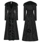 Punk Rave Goth Gorgeous Plush Coat in Black