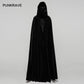 Punk Rave Goth Velvet Women's Long Cloak in Black