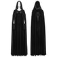 Punk Rave Goth Velvet Women's Long Cloak in Black