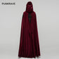 Punk Rave Seraphiel Gothic Velvet Cloak in Blood Red