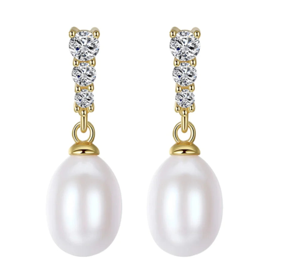 French-Style Pearl Droplet Fashion Earrings