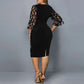 Vireous Elegant Sequin Long Flowing Sleeve Party Dress