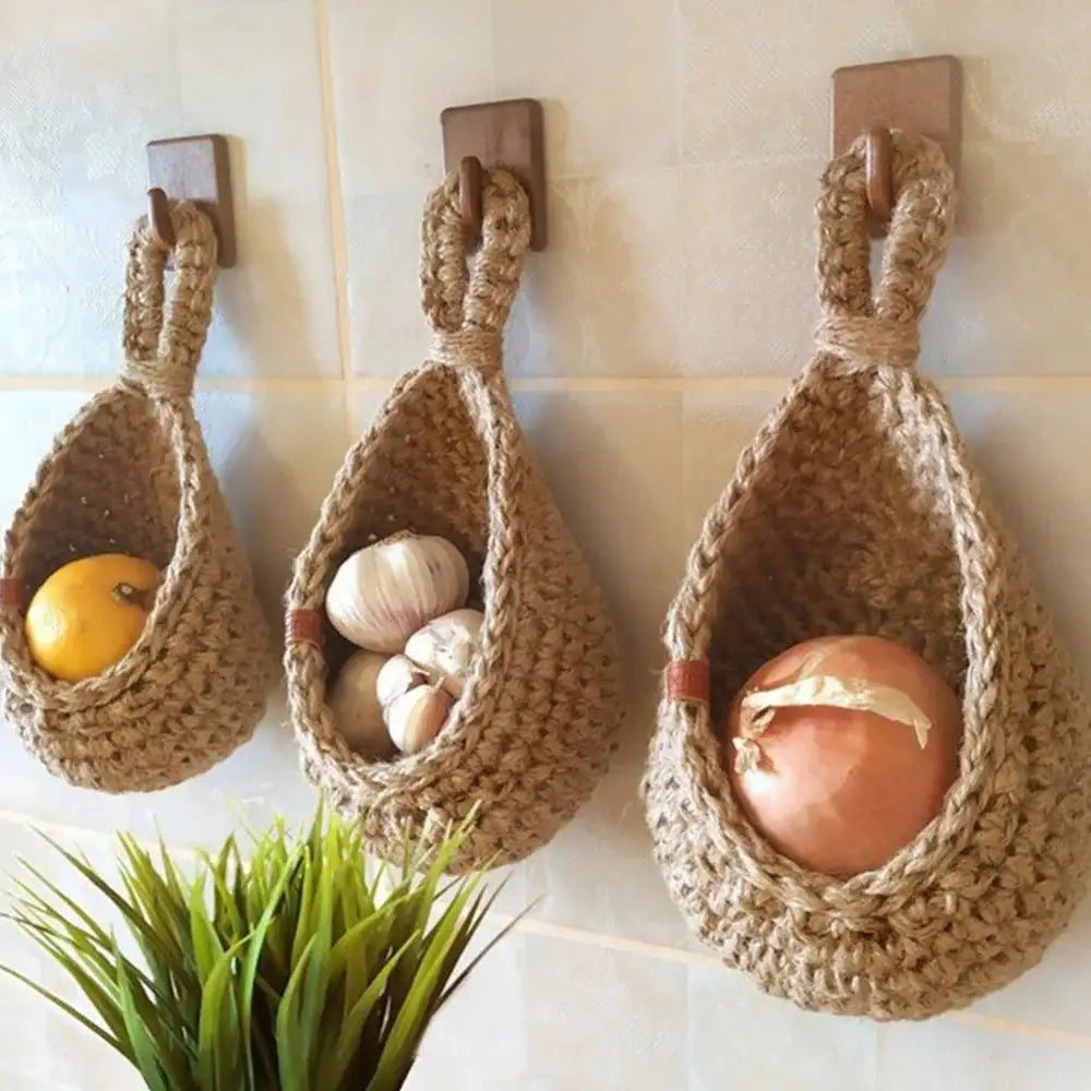 Handwoven Jute Nest Storage Baskets