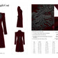 Punk Rave Nerezza Goth Mid-Length Embroidered Velvet Coat