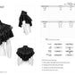 Punk Rave Elysia Velvet Ruffle Goth Shawl In Black