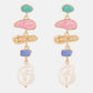 Abnormal Shape Zinc Alloy Pearl Dangle Earrings